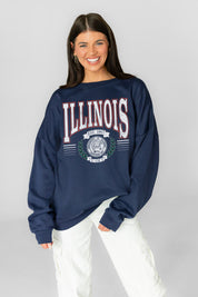ILLINOIS FIGHTING ILLINI HONOR BOUND PREMIUM FLEECE CREWNECK PULLOVER