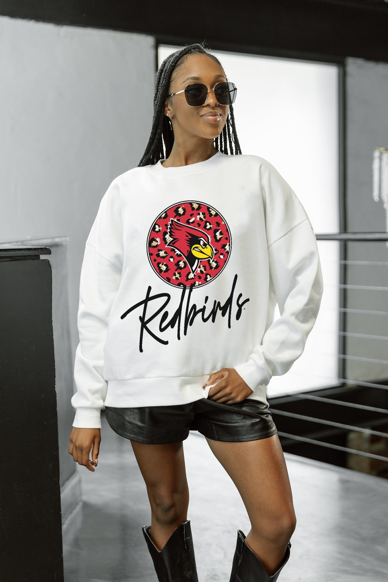 ILLINOIS STATE REDBIRDS WILD BREAKTHROUGH PREMIUM FLEECE CREWNECK PULLOVER