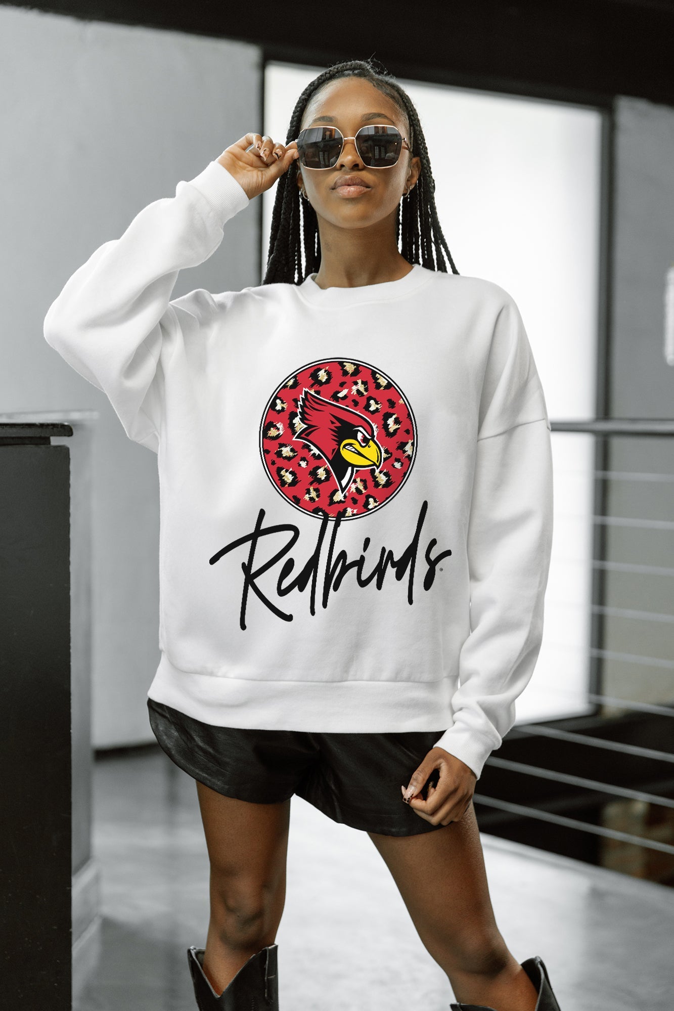 ILLINOIS STATE REDBIRDS WILD BREAKTHROUGH PREMIUM FLEECE CREWNECK PULLOVER