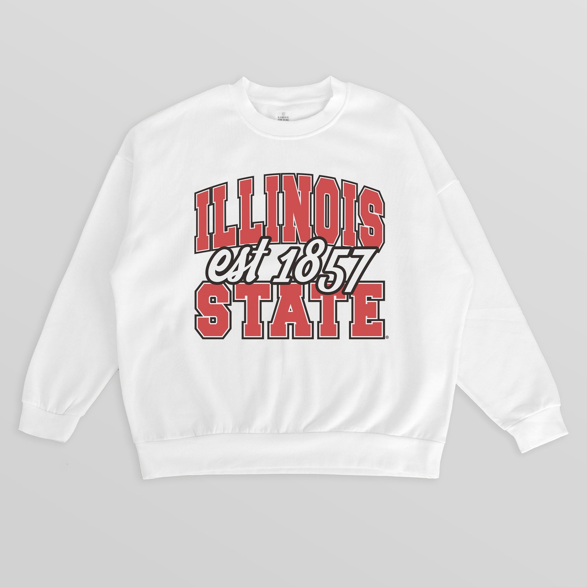 ILLINOIS STATE REDBIRDS FADED FORMATION PREMIUM FLEECE DROP SHOULDER CREWNECK PULLOVER