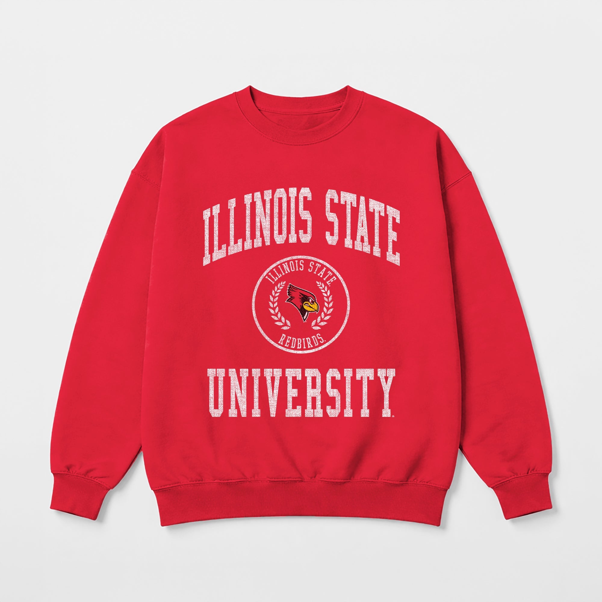 ILLINOIS STATE REDBIRDS PRIME PLAY PREMIUM FLEECE DROP SHOULDER CREWNECK PULLOVER