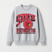 ILLINOIS STATE REDBIRDS GAME ON PREMIUM FLEECE DROP SHOULDER CREWNECK PULLOVER