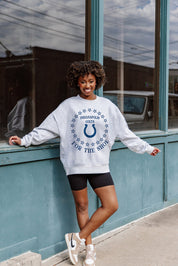 INDIANAPOLIS COLTS SUPERSTAR PREMIUM FLEECE DROP SHOULDER CREWNECK PULLOVER