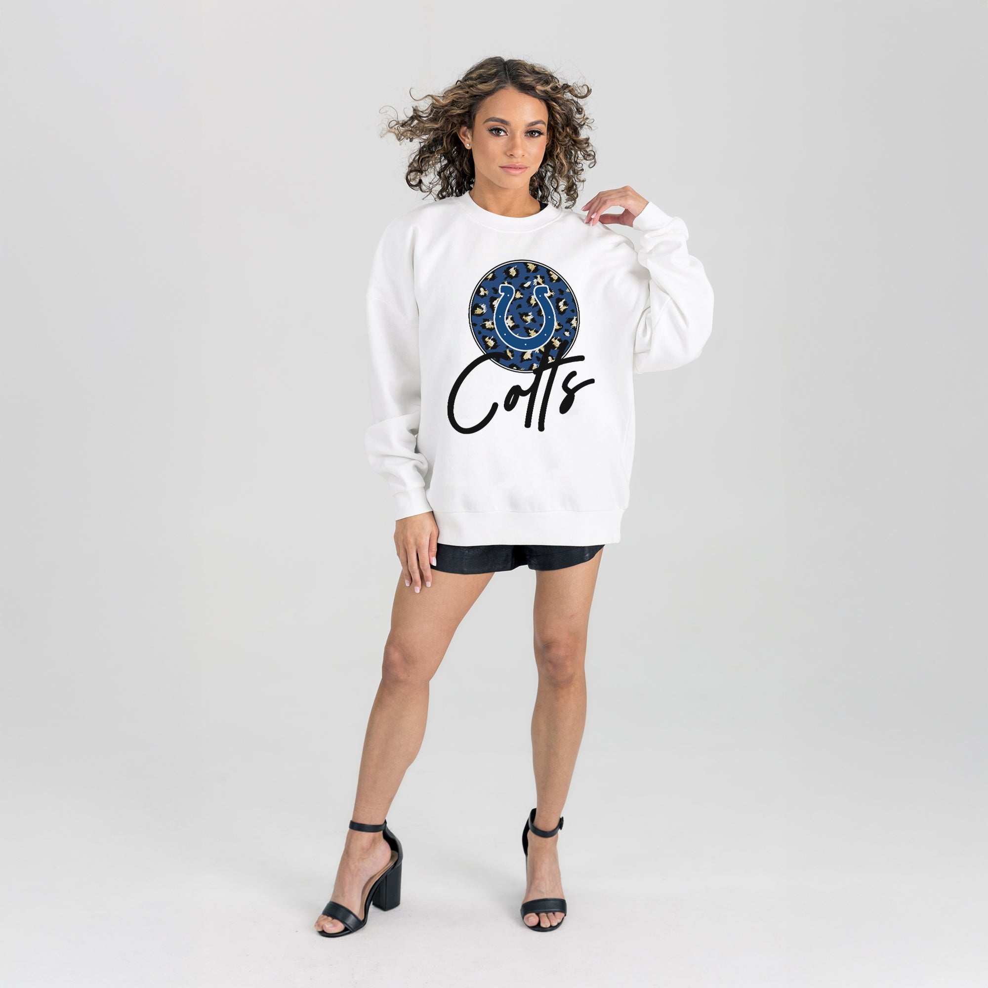 INDIANAPOLIS COLTS WILD BREAKTHROUGH PREMIUM FLEECE CREWNECK PULLOVER