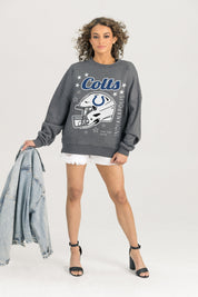 INDIANAPOLIS COLTS READY TO RUMBLE PREMIUM FLEECE DROP SHOULDER CREWNECK PULLOVER
