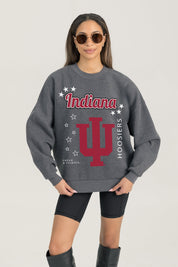 INDIANA HOOSIERS READY TO RUMBLE PREMIUM FLEECE DROP SHOULDER CREWNECK PULLOVER