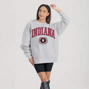 INDIANA HOOSIERS TRADITION REFINED PREMIUM FLEECE CREWNECK PULLOVER