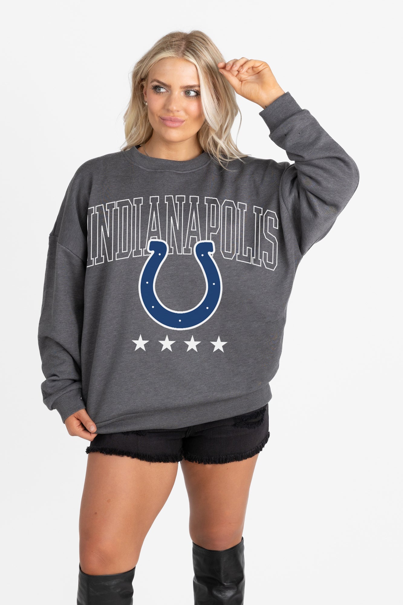 INDIANAPOLIS COLTS RISING STAR PREMIUM FLEECE CREWNECK PULLOVER