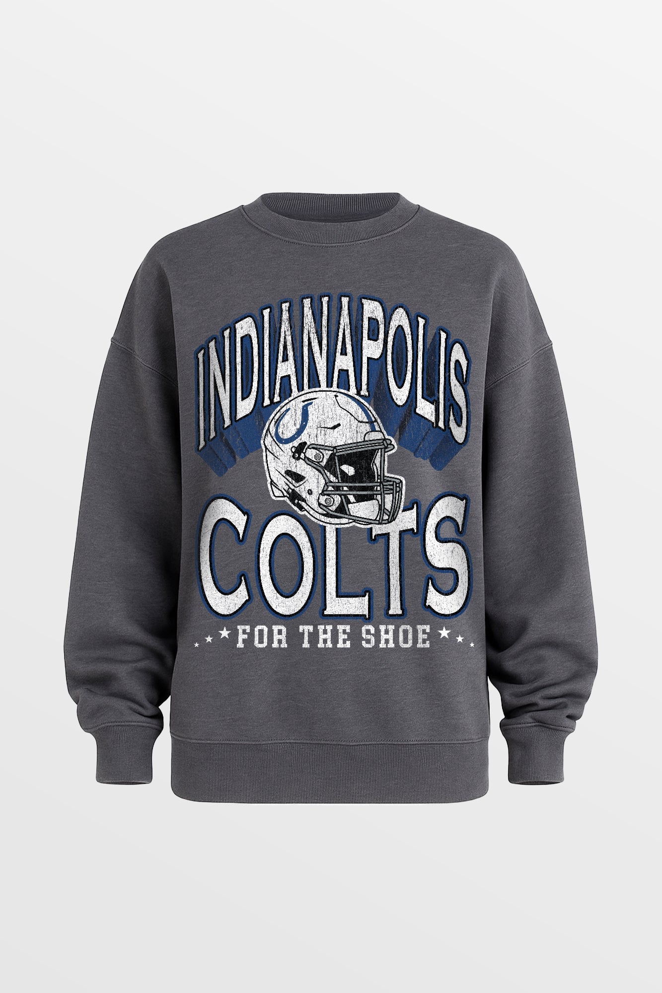 INDIANAPOLIS COLTS STAY COOL PREMIUM FLEECE CREWNECK PULLOVER BY RANDI MAHOMES