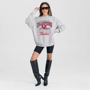 INDIANA HOOSIERS LEGACY PLAY PREMIUM FLEECE DROP SHOULDER CREWNECK PULLOVER