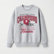 INDIANA HOOSIERS LEGACY PLAY PREMIUM FLEECE DROP SHOULDER CREWNECK PULLOVER