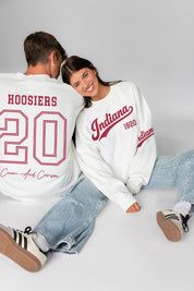 INDIANA HOOSIERS DAY ONE PREMIUM FLEECE UNISEX CREWNECK PULLOVER