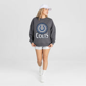INDIANAPOLIS COLTS SATURDAY SEAL PREMIUM FLEECE DROP SHOULDER CREWNECK PULLOVER