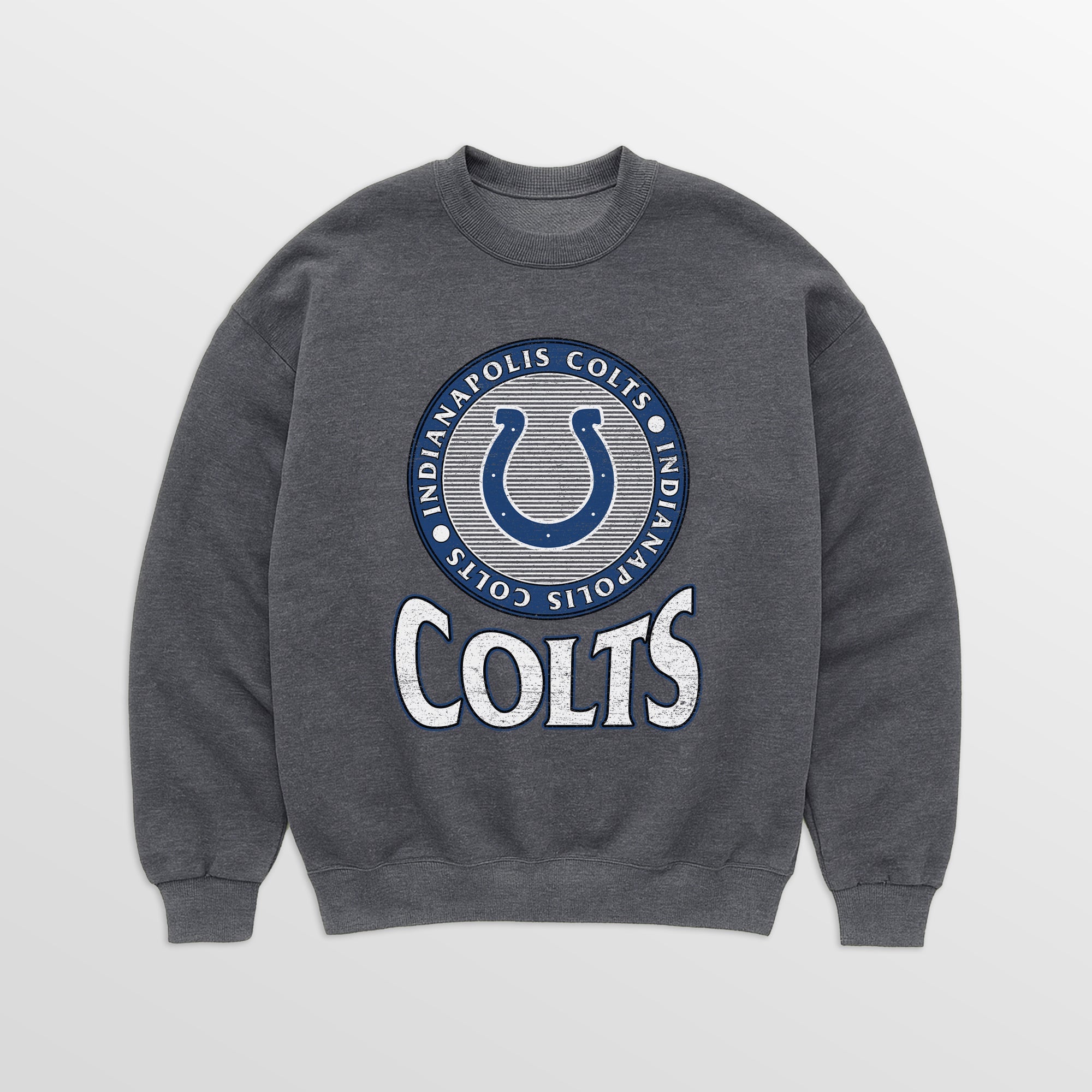 INDIANAPOLIS COLTS SATURDAY SEAL PREMIUM FLEECE DROP SHOULDER CREWNECK PULLOVER