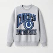 INDIANAPOLIS COLTS GAME ON PREMIUM FLEECE DROP SHOULDER CREWNECK PULLOVER