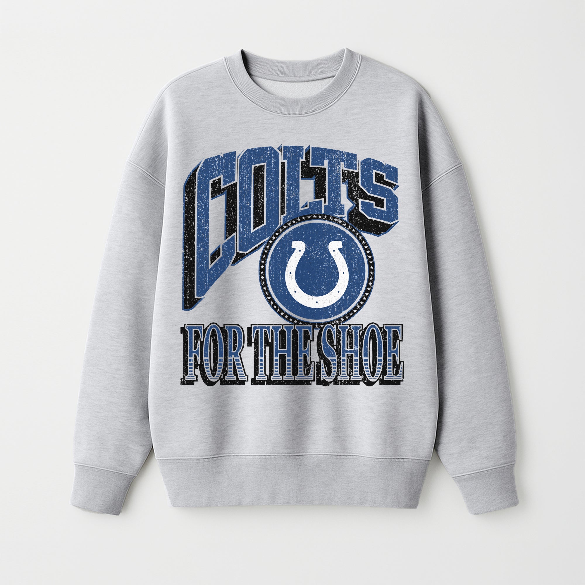INDIANAPOLIS COLTS GAME ON PREMIUM FLEECE DROP SHOULDER CREWNECK PULLOVER
