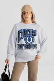 INDIANAPOLIS COLTS GAME ON PREMIUM FLEECE DROP SHOULDER CREWNECK PULLOVER