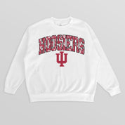 INDIANA HOOSIERS SWEET PLAY PREMIUM FLEECE DROP SHOULDER CREWNECK PULLOVER