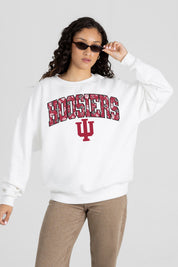 INDIANA HOOSIERS SWEET PLAY PREMIUM FLEECE DROP SHOULDER CREWNECK PULLOVER