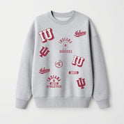 INDIANA HOOSIERS ALL IN REPEAT PREMIUM FLEECE DROP SHOULDER CREWNECK PULLOVER