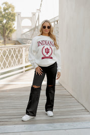 INDIANA HOOSIERS Having A Ball Fleece Crew Pullover By Madi Prewett Troutt