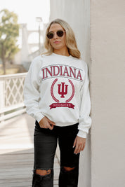 INDIANA HOOSIERS Having A Ball Fleece Crew Pullover By Madi Prewett Troutt