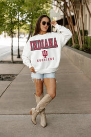 INDIANA HOOSIERS Freestyle Fleece Drop-Shoulder Pullover