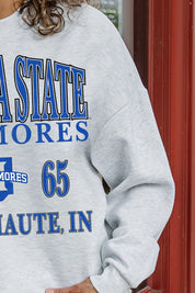 INDIANA STATE SYCAMORES ALLEGIANCE PREMIUM FLEECE DROP SHOULDER CREWNECK PULLOVER