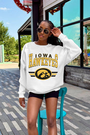 IOWA HAWKEYES SWIFT STRIKE PREMIUM FLEECE DROP SHOULDER CREWNECK PULLOVER