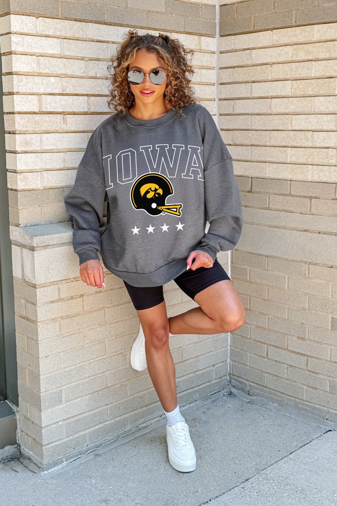 IOWA HAWKEYES RISING STAR PREMIUM FLEECE CREWNECK PULLOVER