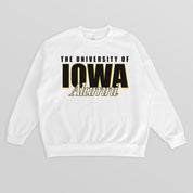 IOWA HAWKEYES ALUMNI ERA PREMIUM DROP SHOULDER FLEECE CREWNECK PULLOVER