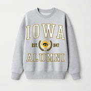 IOWA HAWKEYES DEGREE UNLOCKED PREMIUM DROP SHOULDER FLEECE CREWNECK PULLOVER