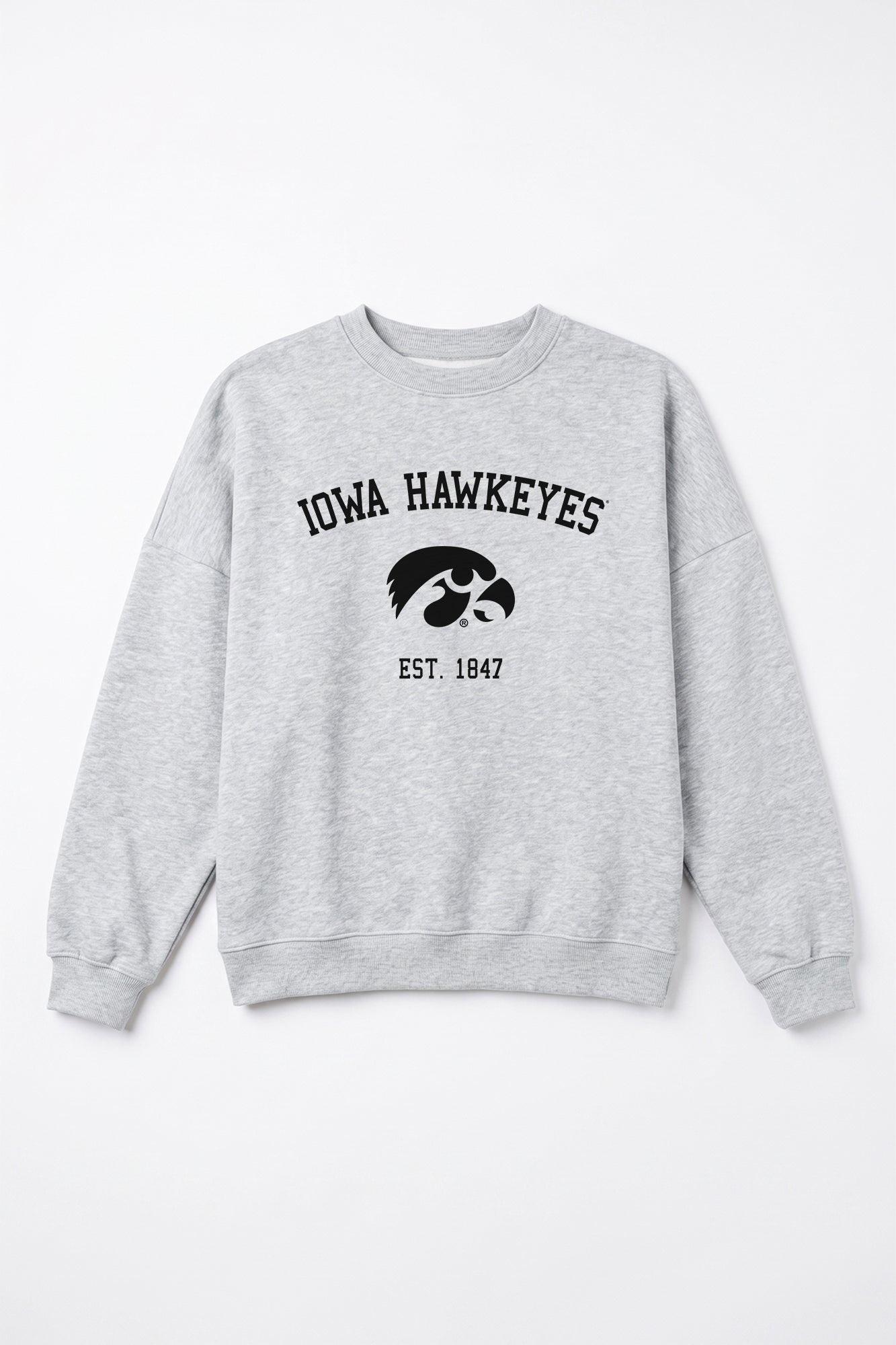 IOWA HAWKEYES CAMPUS ENERGY PREMIUM FLEECE CREWNECK PULLOVER