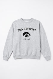IOWA HAWKEYES CAMPUS ENERGY PREMIUM FLEECE CREWNECK PULLOVER
