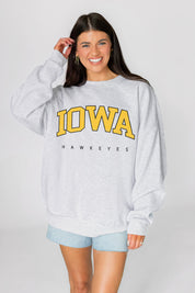IOWA HAWKEYES NEXT MOVE PREMIUM FLEECE UNISEX CREWNECK PULLOVER
