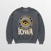 IOWA HAWKEYES SATURDAY SEAL PREMIUM FLEECE DROP SHOULDER CREWNECK PULLOVER