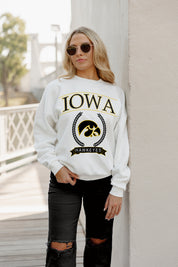 IOWA HAWKEYES Having A Ball Fleece Crew Pullover By Madi Prewett Troutt