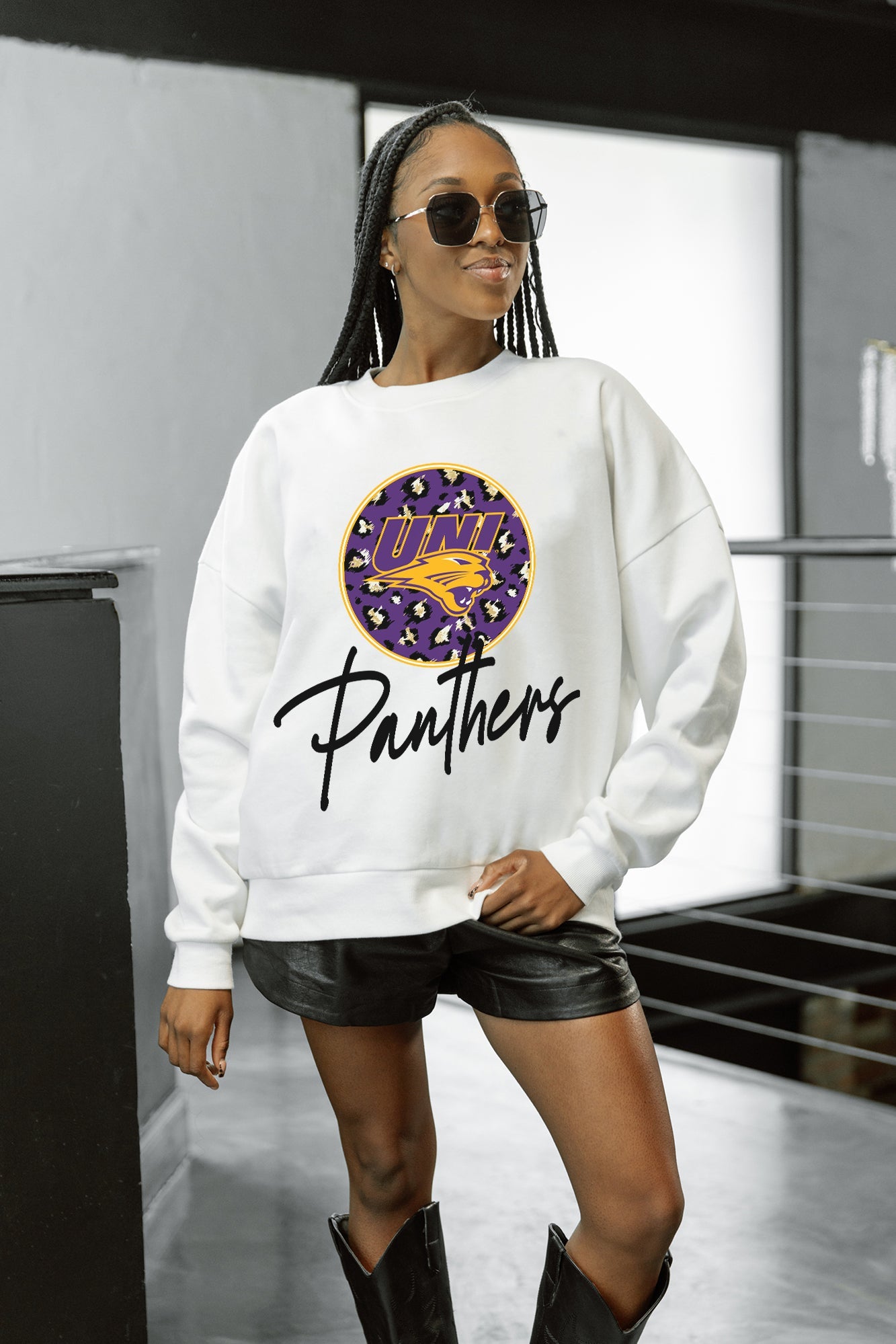 NORTHERN IOWA PANTHERS WILD BREAKTHROUGH PREMIUM FLEECE CREWNECK PULLOVER