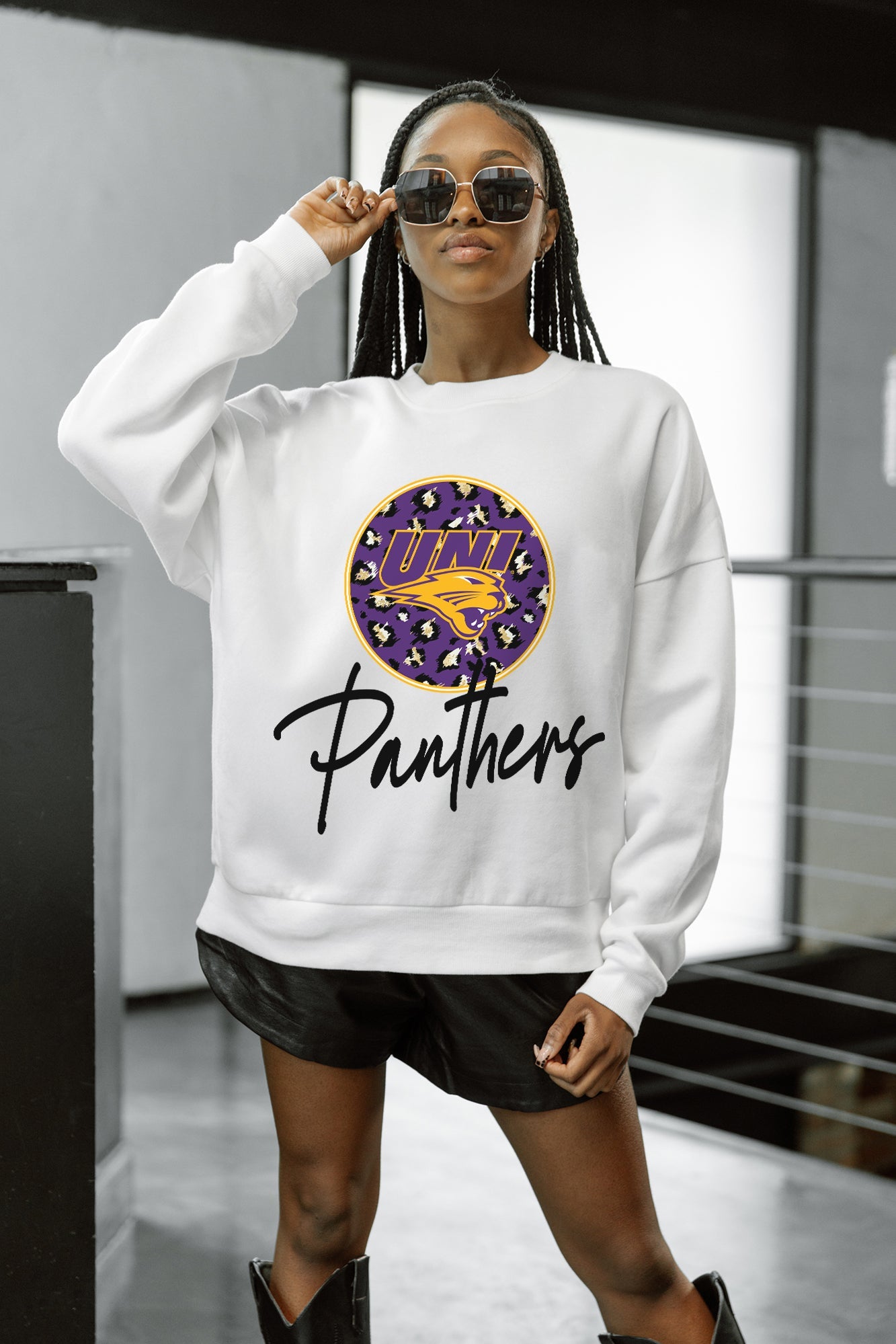 NORTHERN IOWA PANTHERS WILD BREAKTHROUGH PREMIUM FLEECE CREWNECK PULLOVER