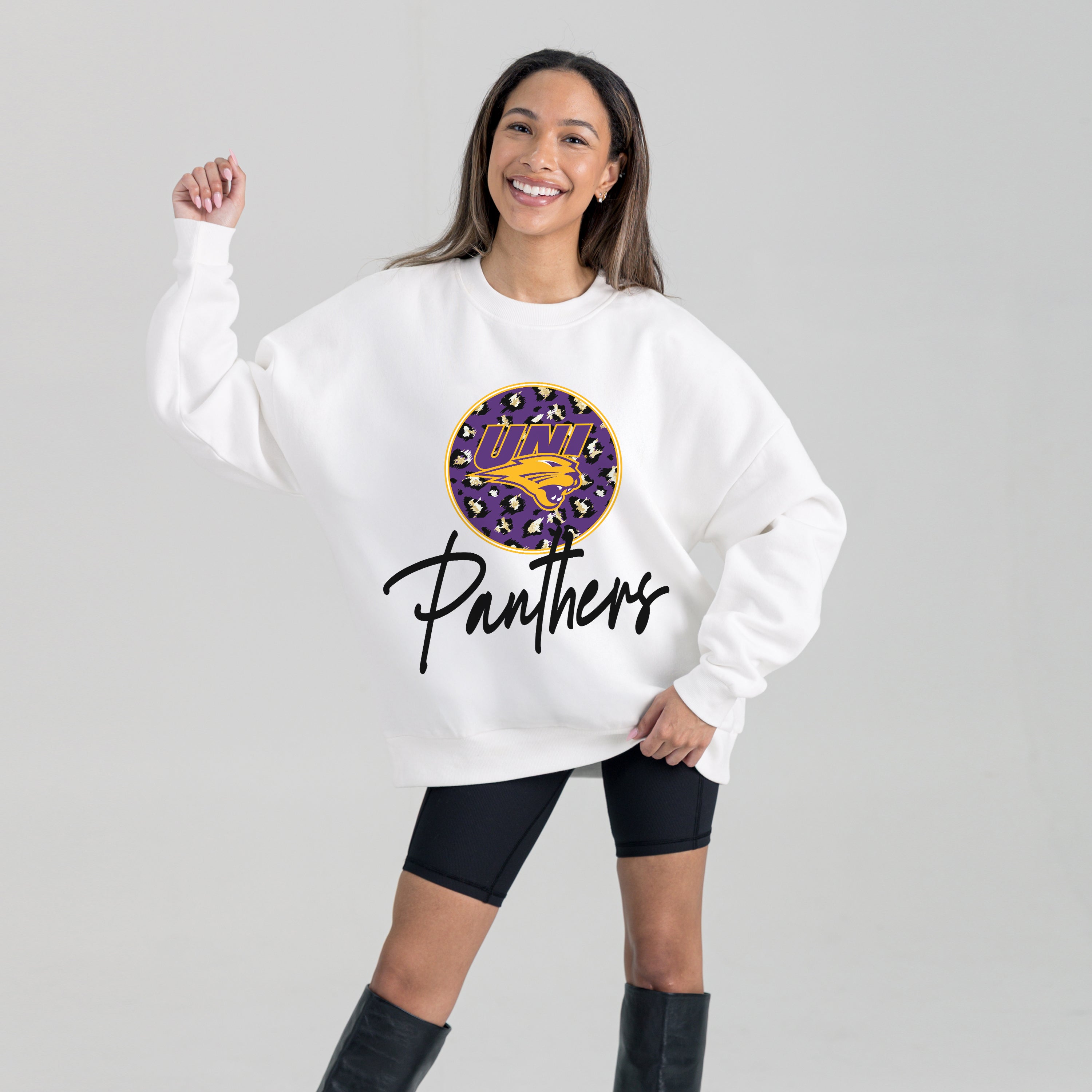 NORTHERN IOWA PANTHERS WILD BREAKTHROUGH PREMIUM FLEECE CREWNECK PULLOVER
