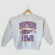 NORTHERN IOWA PANTHERS PENNANT PRIDE PREMIUM FLEECE DROP SHOULDER CREWNECK PULLOVER