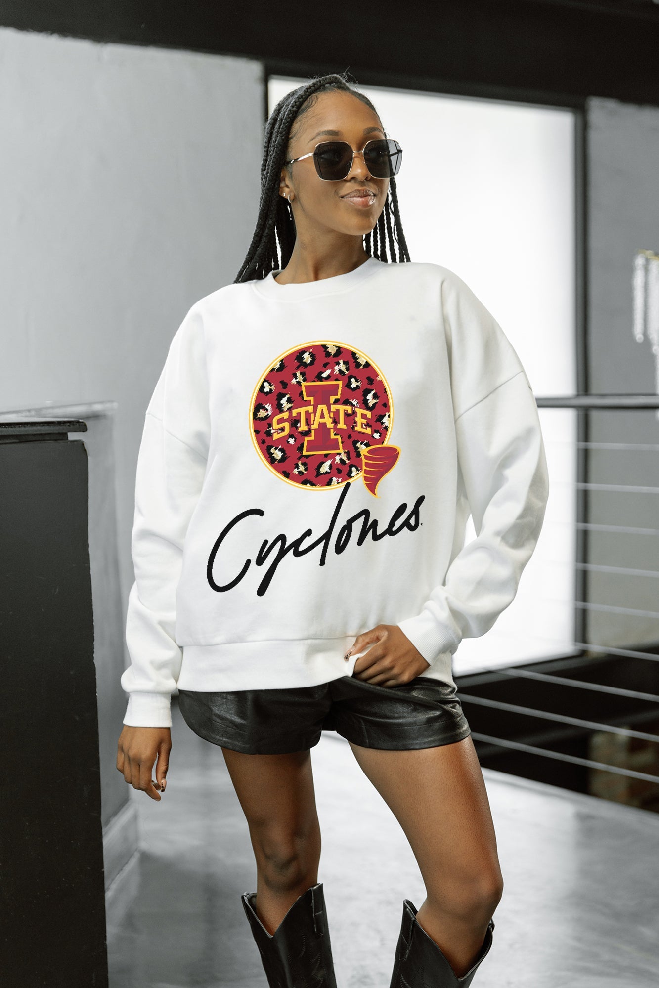 IOWA STATE CYCLONES WILD BREAKTHROUGH PREMIUM FLEECE CREWNECK PULLOVER