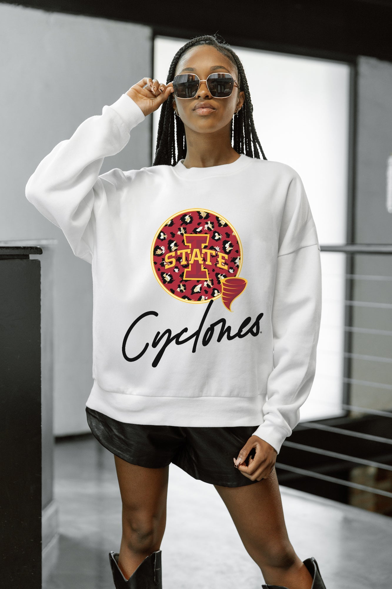 IOWA STATE CYCLONES WILD BREAKTHROUGH PREMIUM FLEECE CREWNECK PULLOVER