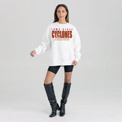 IOWA STATE CYCLONES ALUMNI ERA PREMIUM DROP SHOULDER FLEECE CREWNECK PULLOVER