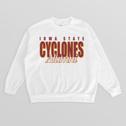IOWA STATE CYCLONES ALUMNI ERA PREMIUM DROP SHOULDER FLEECE CREWNECK PULLOVER