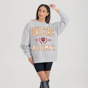 IOWA STATE CYCLONES DEGREE UNLOCKED PREMIUM DROP SHOULDER FLEECE CREWNECK PULLOVER