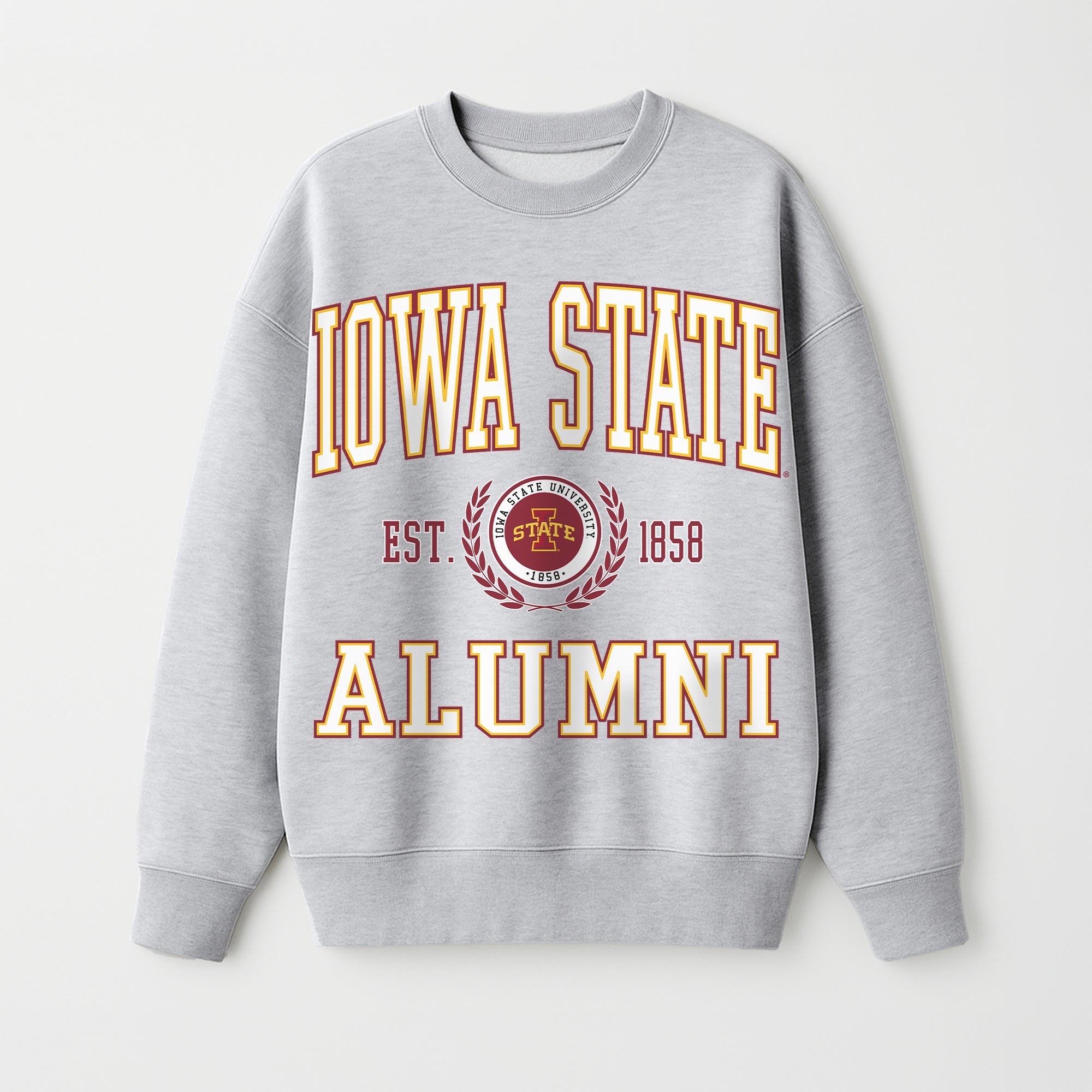 IOWA STATE CYCLONES DEGREE UNLOCKED PREMIUM DROP SHOULDER FLEECE CREWNECK PULLOVER
