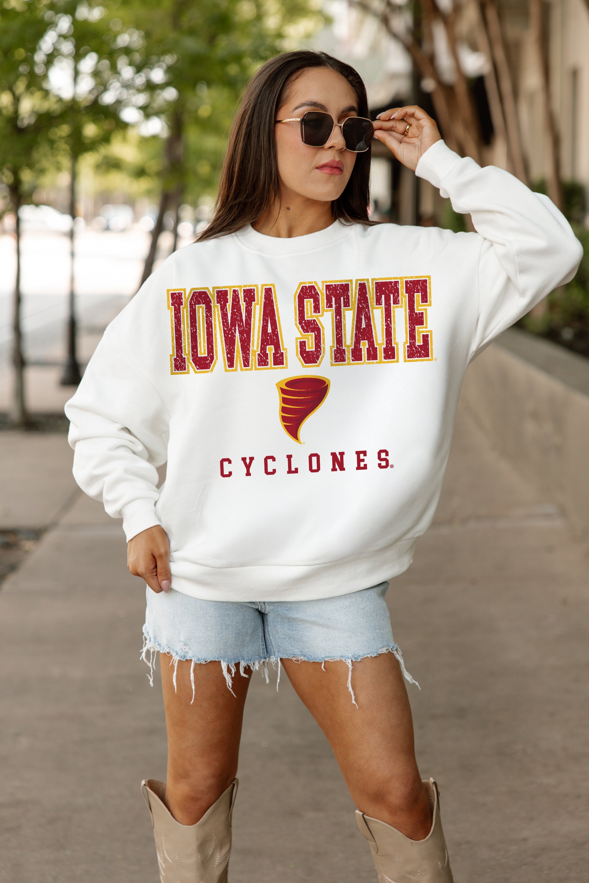 IOWA STATE CYCLONES Freestyle Fleece Drop-Shoulder Pullover