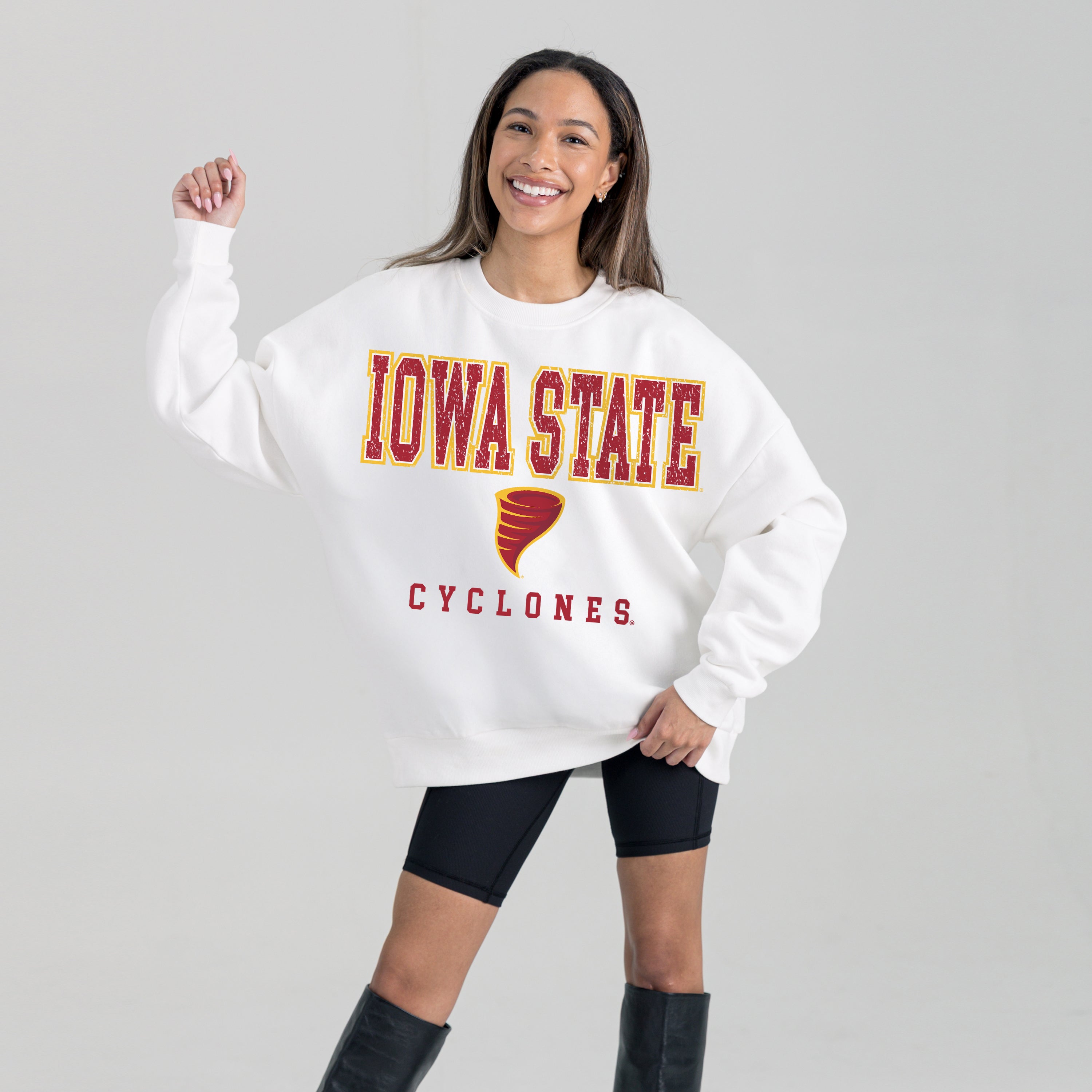 IOWA STATE CYCLONES Freestyle Fleece Drop-Shoulder Pullover