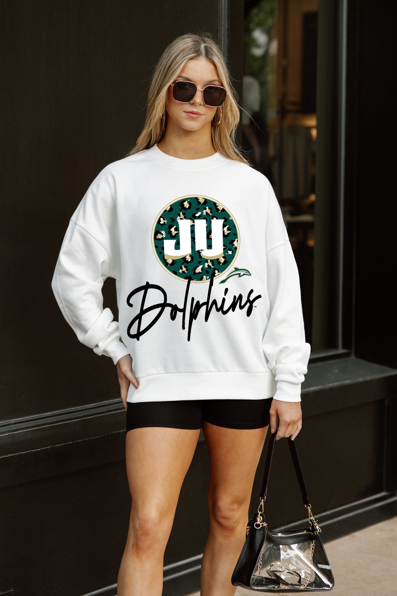 JACKSONVILLE DOLPHINS WILD BREAKTHROUGH PREMIUM FLEECE CREWNECK PULLOVER